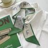 Letters Print Thin Scarf Multi-Function Neckerchief Narrow Handle Bag Ribbons