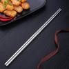 Stainless steel frying chopsticks (36cm) (square) Stainless steel chopsticks