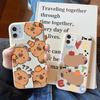 Мультяшный чехол для телефона с капибарой для iPhone 14 11 12 13 Mini Pro Xs Max 8 7 6 6S Plus X XR, однотонный чехол конфетного цвета