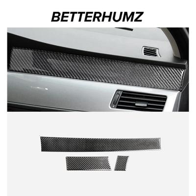 Для BMW 5 серии E60 2005-2010 Декоративные наклейки-крышки на приборную панель из углеродного волокна, отделка, аксессуары для интерьера автомобиля, тюнинг