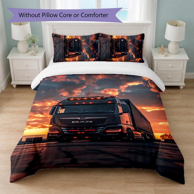 MAN Print 3Pcs Duvet Cover Set 1 Duvet Cover and 2 Pillowcases Soft Bed Linen For Household Bedroom