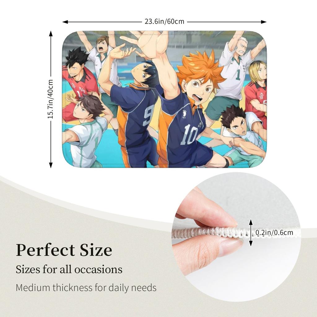 Коврик для двери Haikyu Ю Нисиноя Противоскользящий Вход Приветственный Кухня Ванная Пол Дверной коврик Аниме Манга Туалет Гостиная Ковер Ковер
