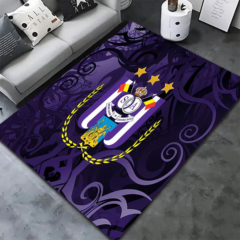Royal Sporting Club Anderlecht Carpet Rug for Living Room Bedroom Home Sofa Decoration,Kids play Non-slip Floor Mat