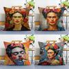 F-Fridas Painting Art Pillow Case Sofa Living Room Bedroom Double-sided Printing Square Cushion Nap Time Pillow Case