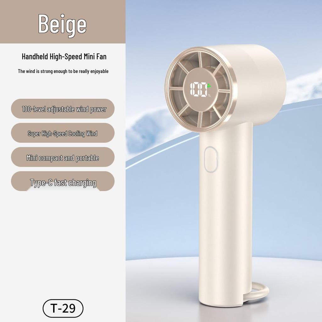 USB Rechargeable High-Speed Portable Mini Handheld Fan with Long Battery Life for Optimal Cooling