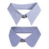 Striped Lapel False Collar Detachable Blouse Fake Half Shirt Collar Decorative Necklace Choker Neckwear for Women Men