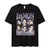 Футболка Damon Salvatore Ian Somerhalder ТВ Шоу для Женщин Летние Топы Футболки с Круглым Вырезом Женская Одежда Футболка