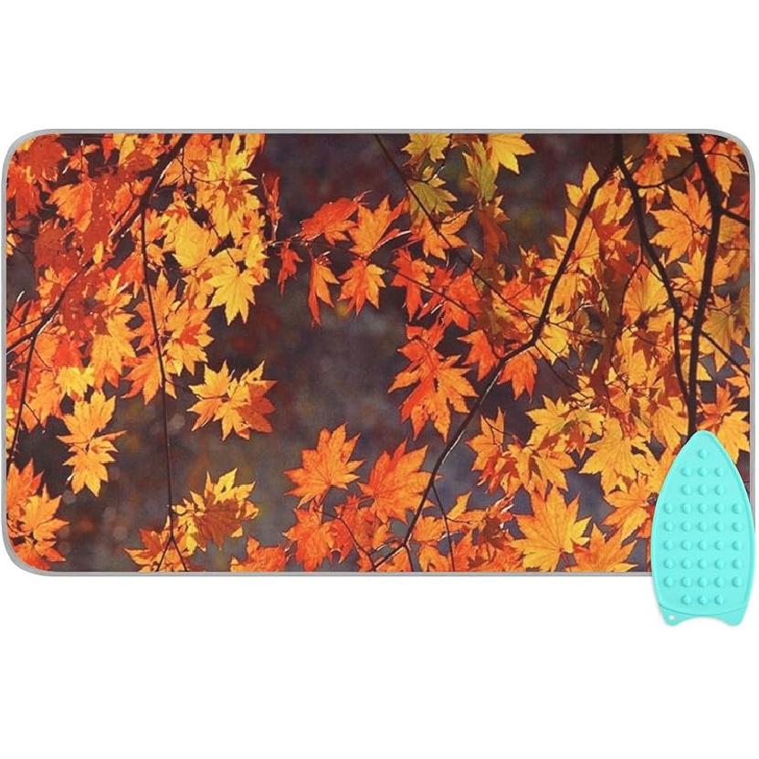 Коврик для глажки для стола Портативное дорожное одеяло для глажки Чехлы для гладильной доски Коврик для прессования Подушки для термопресса 27,6x47,2 дюйма Серые цветы