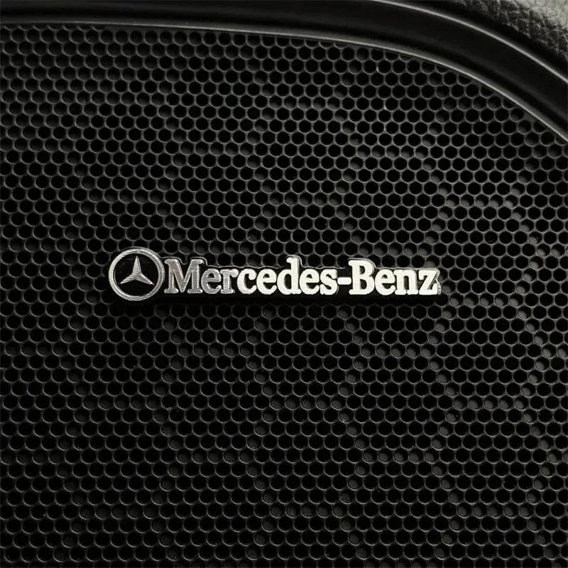 2025 Hot 2/4Pcs 3D Aluminum Car Audio Sticker Emblem Decorate For Mercedes Benz W205 W212 W204 W213 W203 W176 W222 W211 Badge Ac