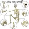 Halloween Skeleton Statue Skeleton Man Walking Dog Resin Ornament Spooky Human Skeleton Figurine for Home Yard Indoor Decoration