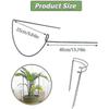10 Pack Plant Support Stake, Metal Garden Plant Stake With Planting Label & 164 Feet Garden Twist Tie, Plant Cage, Half Round Plant Support Ring For T