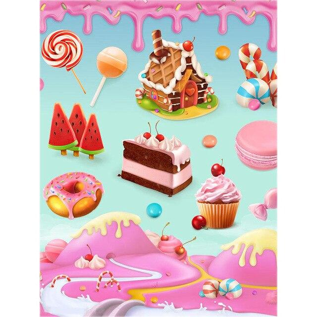 5D алмазная живопись Мороженое Десерт Полный дрель Круглая Алмазная вышивка Шоколадная тележка Картина Детский подарок Украшение дома