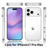For iPhone 17 Pro Max Magnetic Case 2.0mm Scratch Resistant TPU+PC Clear Phone Cover