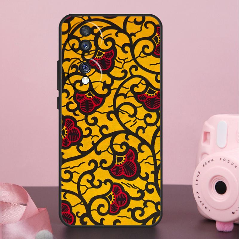 African Wax Pattern Fabric Funda For Honor Magic 6 Pro 5 Lite 10 50 70 90 Honor X8a X9a X8b X9b X7 X8 X9 X6a X7a Case