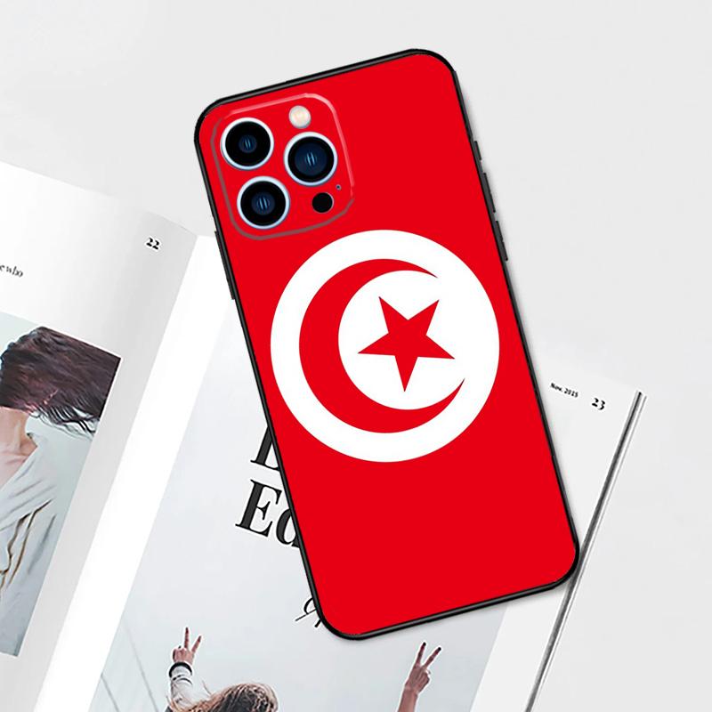 Tunisia Flag Map Case For iPhone 15 16 14 13 12 11 Pro Max Mini Cover X XR XS 8 7 14 15 16 Plus Accessories