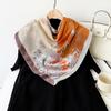 Satin Square Scarf 90cm Gift Silk Scarf Women'S Scarf Shawl Professional Elegant Scarf Sunscreen Scarf Shawl