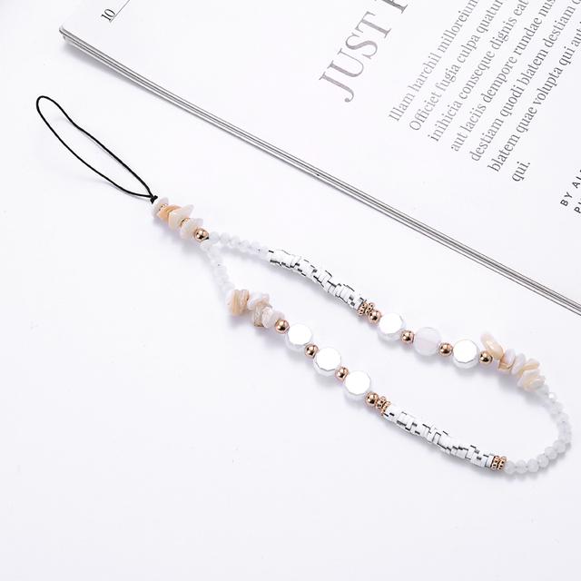 Модные женские акриловые глиняные каменные бусины, цепочка для мобильного телефона, ремешок для мобильного телефона, подвесной шнур, брелок для ключей, ювелирные изделия, настраиваемые