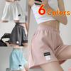 Waffle Women's Shorts Pants Sports Shorts Homewear Bottoms Solid Color Elastic Pockets Casual High Waisted Women Loose Short
