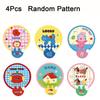 4Pcs Cute Foldable Round Fans Mini Cool Fan Portable Hand Fan  Kids Gift