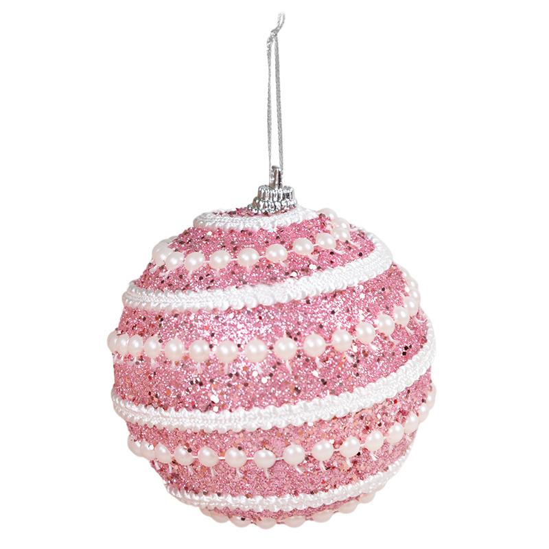 2/4 шт 8 см рождественские шары блестящие рождественские елки подвесные безделушки из пенопласта подвесные украшения рождественские украшения для дома 2024 Navidad