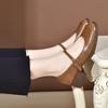 Single Shoes Spring and Autumn New Mary Jane Temperament Women's Shoes Fashionable Versatile Retro Shallow Mouth Leather Shoes