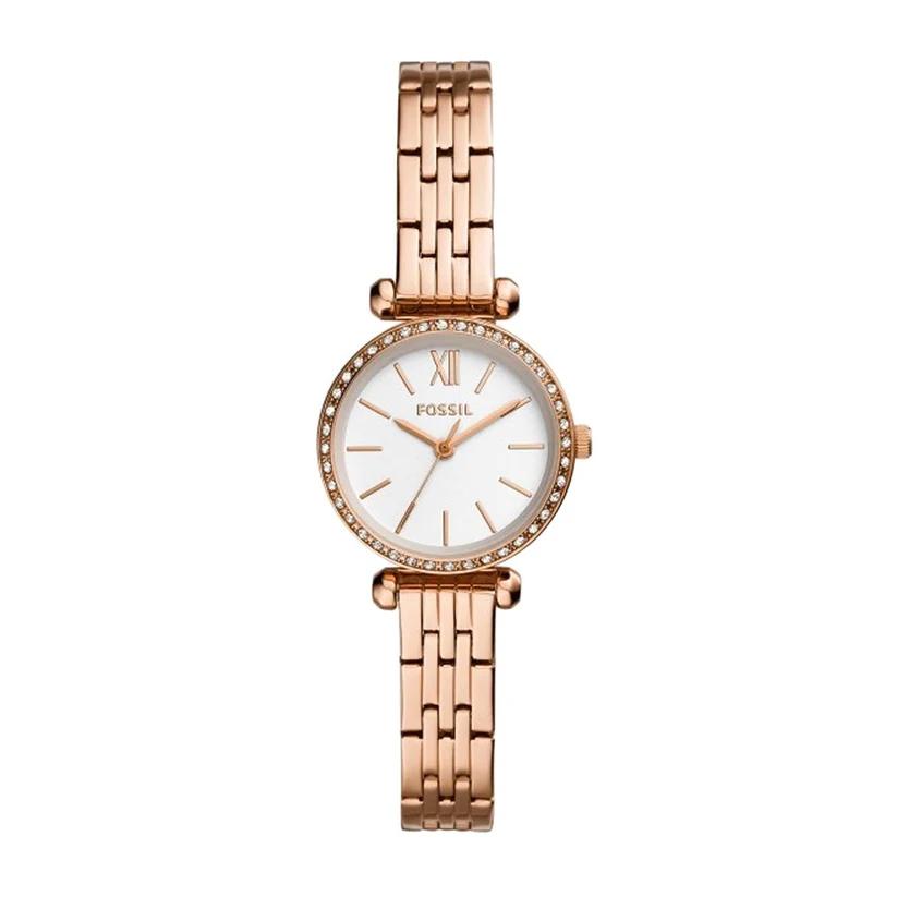 Fossil Women's Tillie Quartz Watch White Dial Stainless Steel 26mm BQ3502