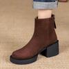 Autumn Winter Warm Ankle Boots for Women Round Toe Heeled Woman Short Shoes Trend 2025 Hot Sale Booties High Quality Footwear