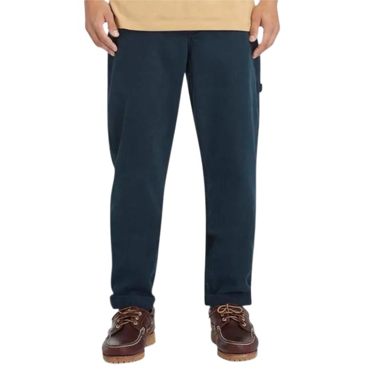 Timberland Washed Canvas Stretch Carpenter Casual Pants Men's Dark Blue Gemstone A5TJB-433