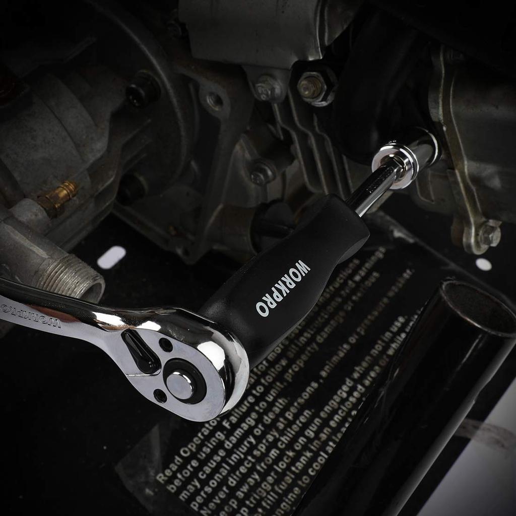 WORKPRO Socket Set 6.35mm (1/4") Offset