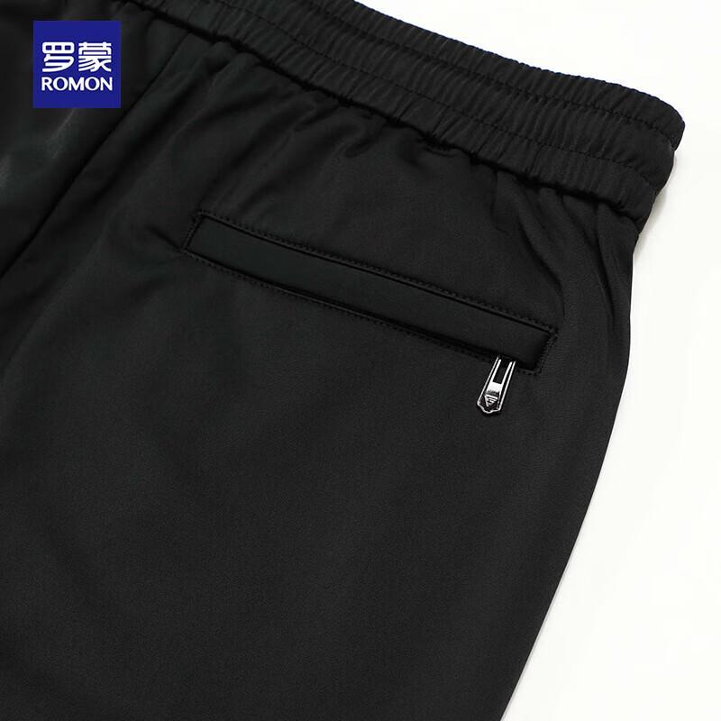 Romon Men's Ice Silk Stretch Straight-Leg Casual Pants