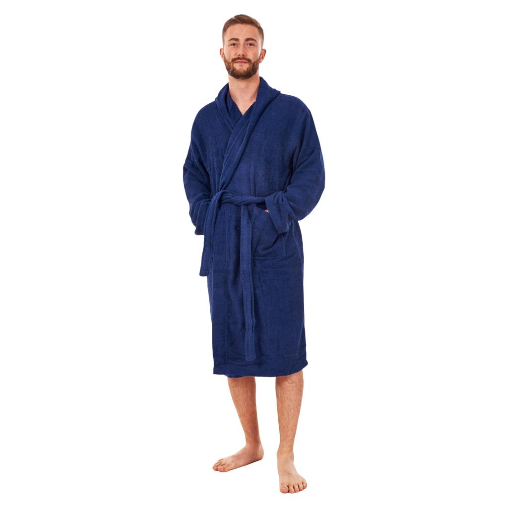 Keanu Mens Plain Cotton Dressing Gown