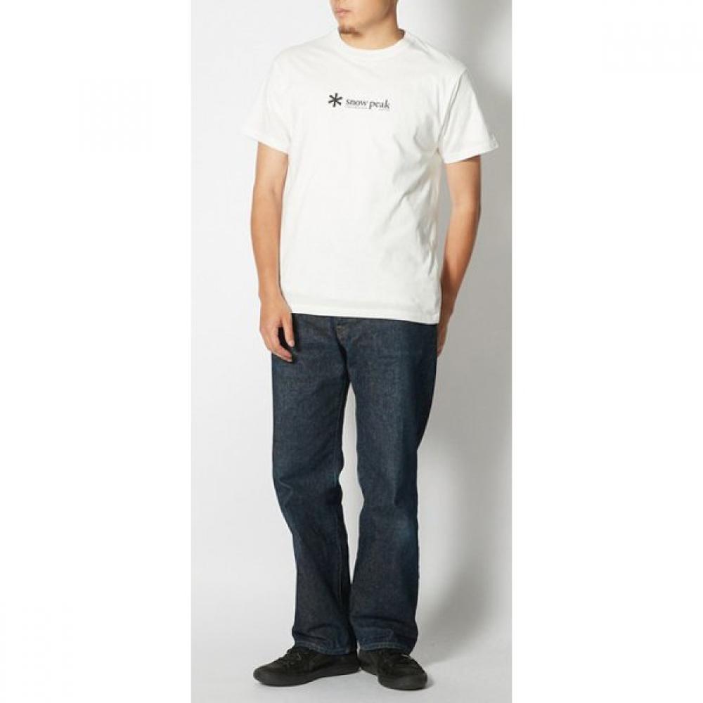 Футболка Snow Peak Soft CoTTon с коротким рукавом и логотипом Футболка с коротким рукавом и логотипом 24su20105wh белая, размер XL [мужская, для пошива на открытом воздухе]