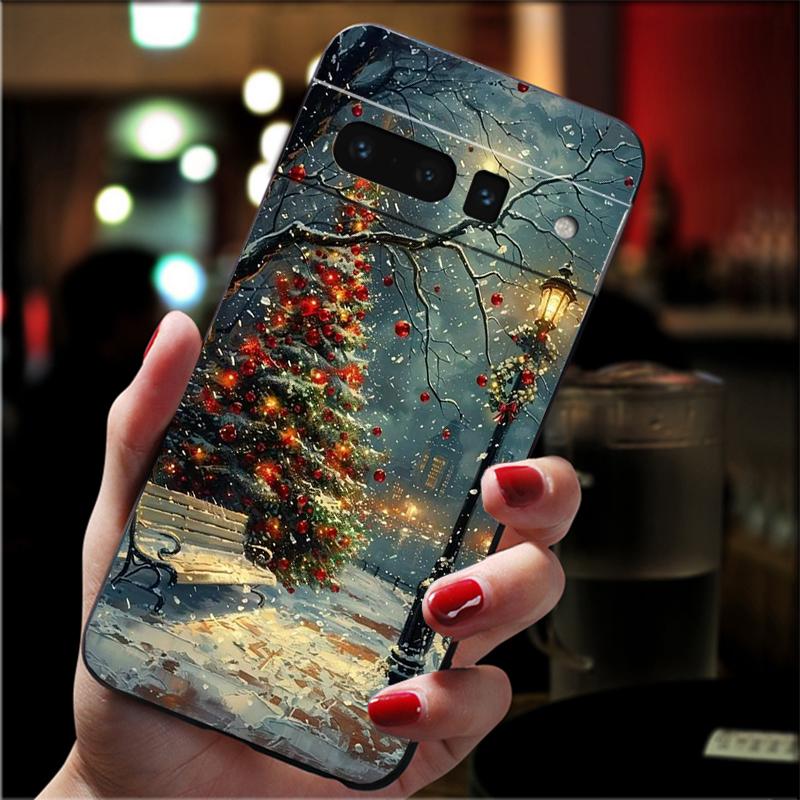 Чехол для телефона Merry Christmas Tree Carcasa Funda для Google Pixel 10 9 Pro XL 9A 8 7 6 Pro Pixel 8A 7A 6A Pixel 8 7 6 5 Case