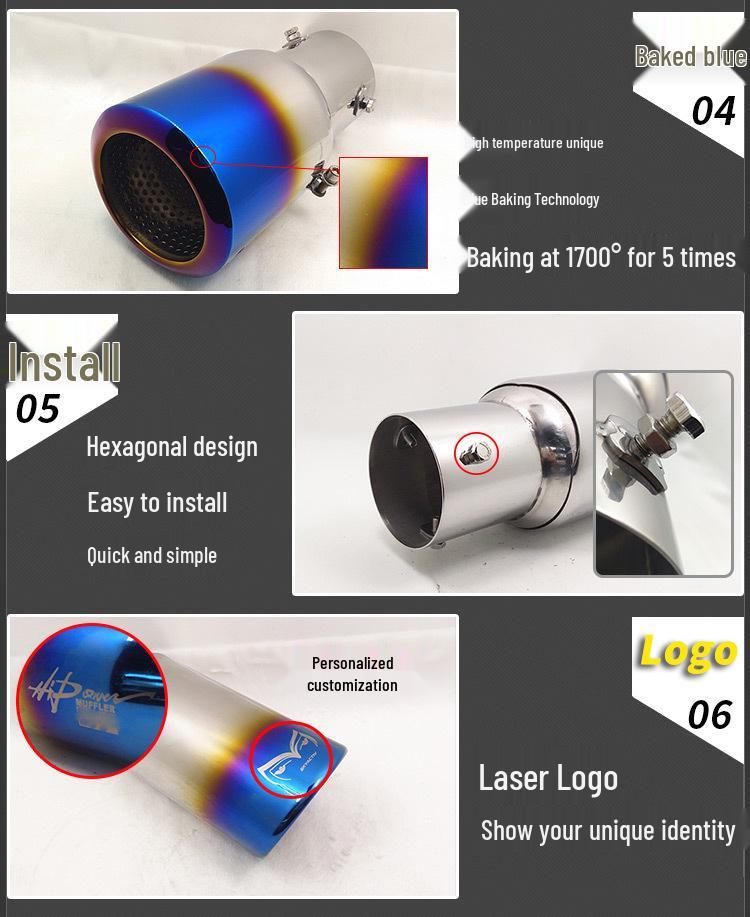 Регулируемая насадка на выхлопную трубу для Reiz Vezel, Haval Big Dog, Kia K3 и Cruze 1.5