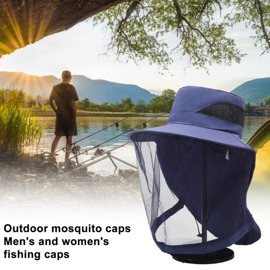 Шляпа с москитной сеткой для защиты от солнца для мужчин и женщин, рыболовная шляпа