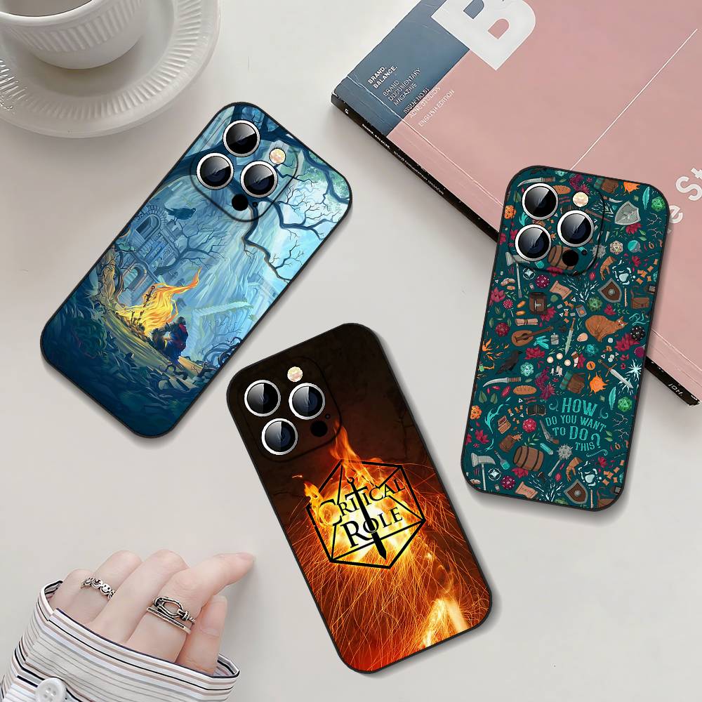 Чехол для телефона D-dungeons D-dragons D-DNDs Черный, Подходит для IPhone 17,16,15,11,13,14 Pro Max,Plus,X,Xr,Xs Max,13Mini