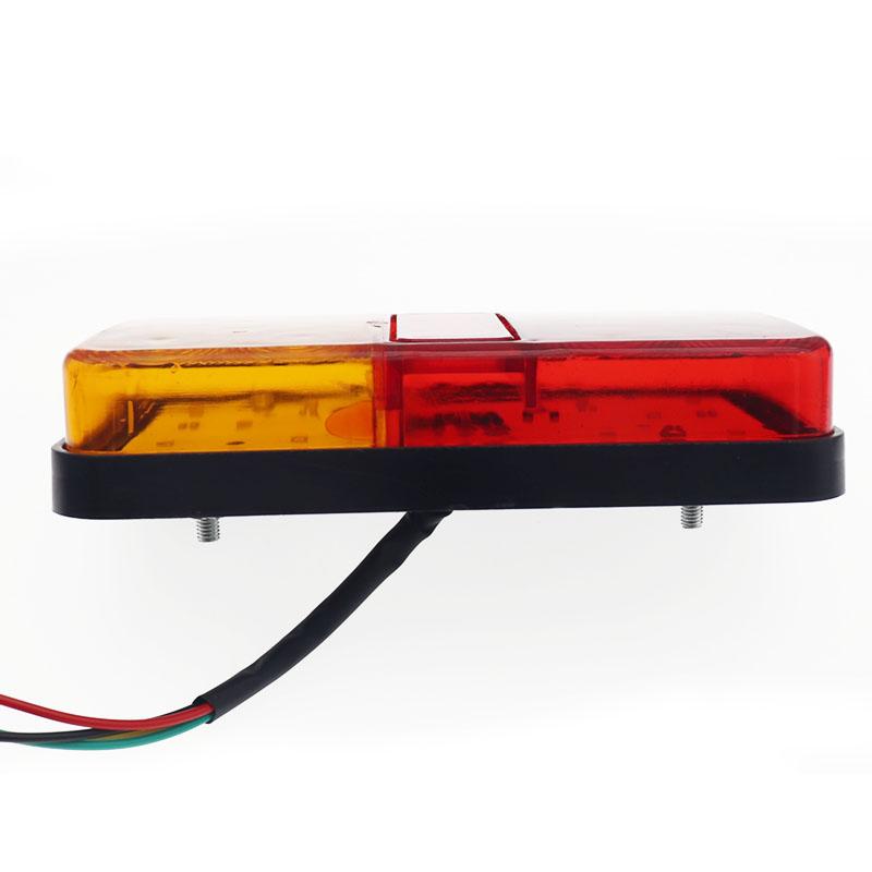 2Pcs Trailer Tail Lights 12V 24V 10-80V 10LED Lamp Trailer Tractor Turn Signal Brake Light Red Amber Forklift Tail Lamp
