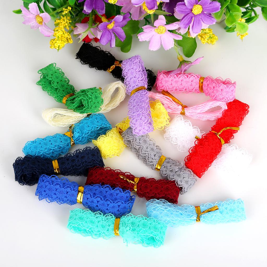 Lace Ribbon 15mm Lace Trim Fabric Embroidered Net Lace Trimmings for Sewing Decoration