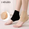 1/4Pairs Women's Silicone Anti-crack Heel Socks Foot Protector Moisturizing Unisex Socks