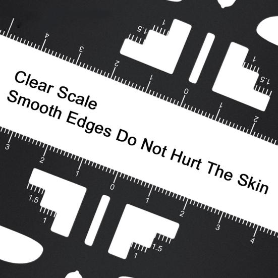 Измерительный инструмент с трехточечным позиционированием, профессиональная измерительная линейка для микроблейдинга из нержавеющей стали, бровей