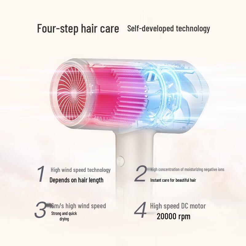 CONFU High-Power Negative Ion Hair Dryer CN plug (adapter included)