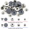 12.5/15Mm Metal Buttons Leather Snap Fasteners Round Duty Sewing Accessories Color Button For Clothes Jackets Bags Leathercrafts