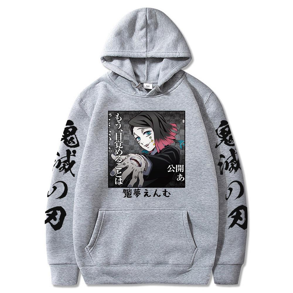 Аниме Demon Slayer Толстовка Enmu с принтом Мужская модная толстовка с капюшоном уличная одежда повседневные толстовки Sudaderas толстовка