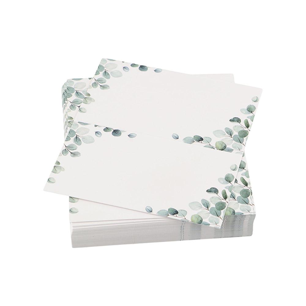 50pcs Blank Table Name Place Cards Paper Message Setting Card Tented Name Card  Banquet Tables