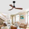 42-Inch Ceiling Fan with Light and Remote Control, Dimmable, Walnut Color, Quiet DC Motor, Indoor and Outdoor, for Patio, Bedroom, Office (no M