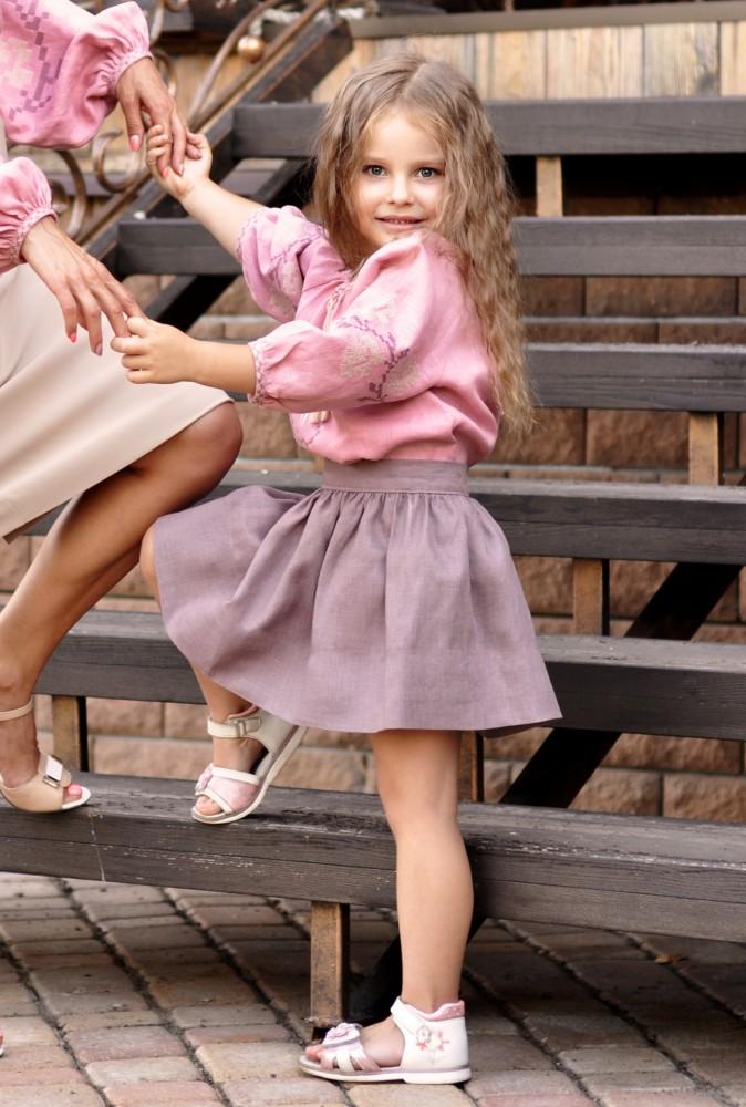 Этническая детская Сорочка с вышивкой, Рубашка украинская с вышивкой, Народная вышиванка для девочки, Вышиванка, Вышиванка из натурального льна