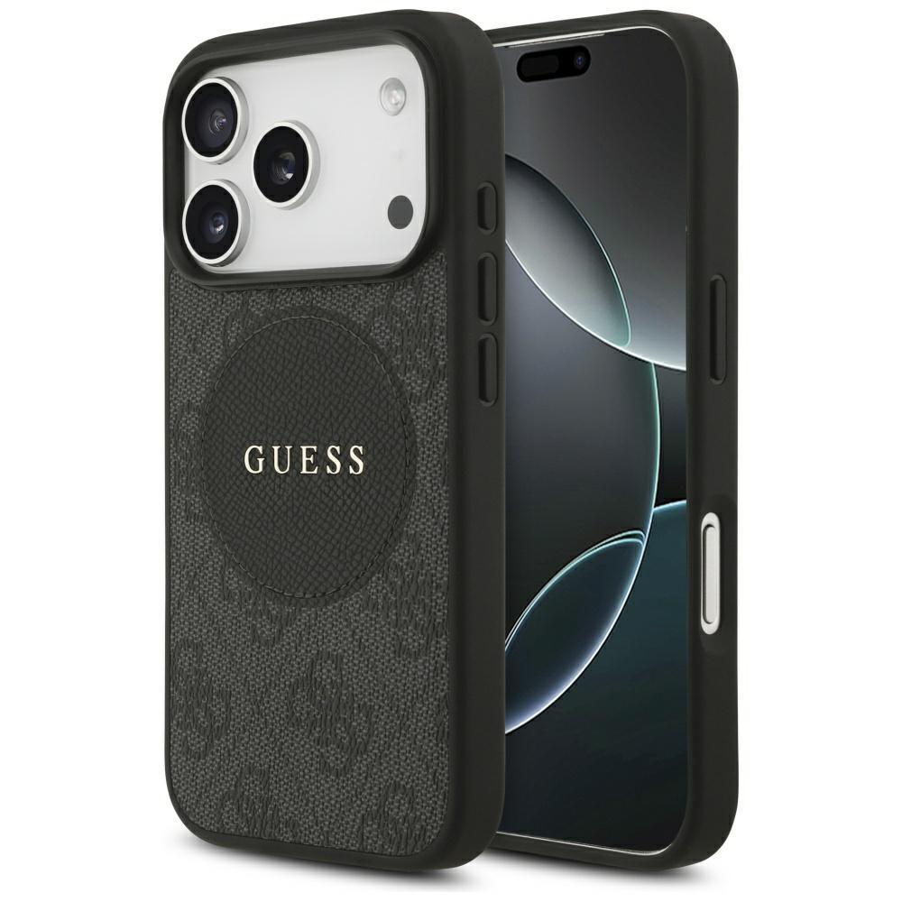 Guess 4G Circle Classic Logo MagSafe case for iPhone 17 Pro black