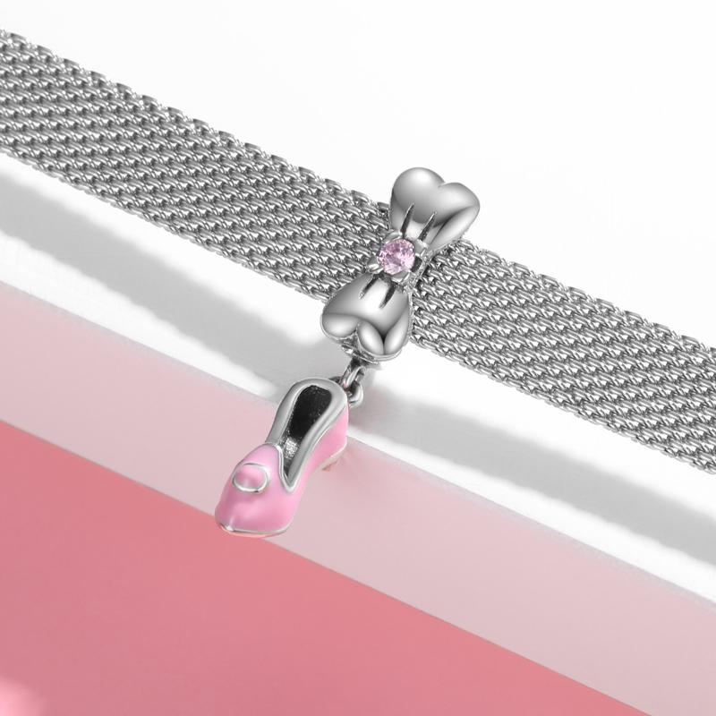 Designer Charms 925 Sterling Silver Tortoise Panda Unicorn Clip Beads with Clear CZ Bead Charms for Reflection Bracelet Jewelry