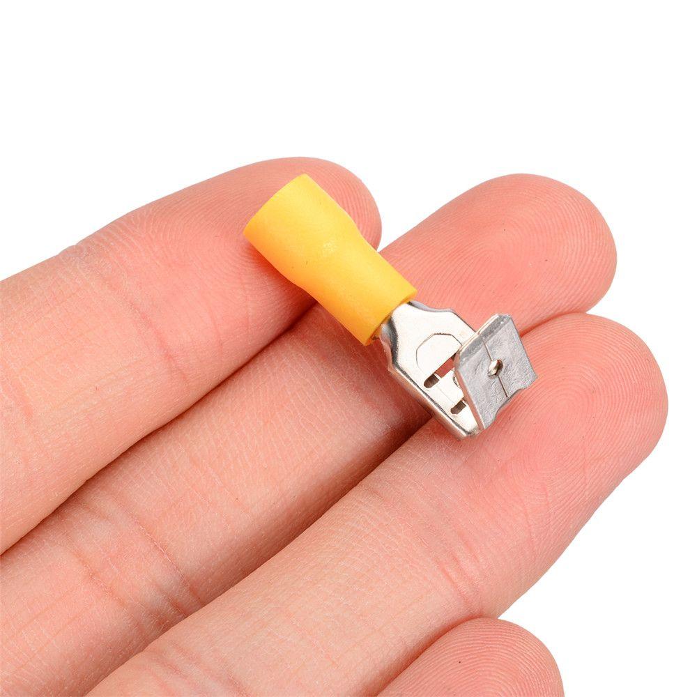 22-10AWG 6.3mm Piggy Back Male Wire Cable Connector Terminal Insulated Crimp Spade Piggyback