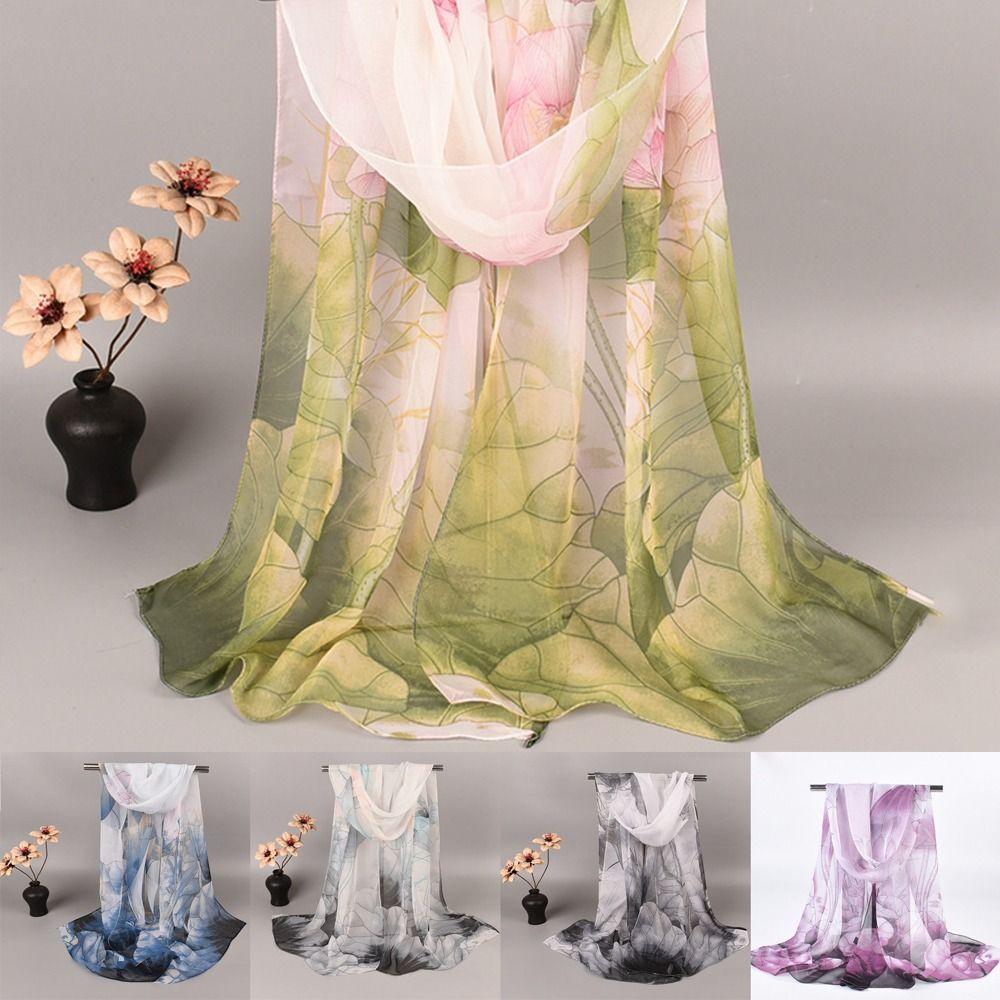 50*160cm Silk Scarf Satin Surface Long Shawl Fashion Printed Scarves For Women Girls